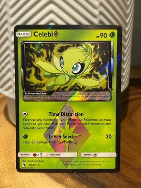 Pokemon Celebi Prism Star, 2018, Reverse Holo, Collectible, Fan Favorite